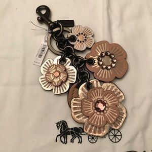 Coach Tea Rose bag charm